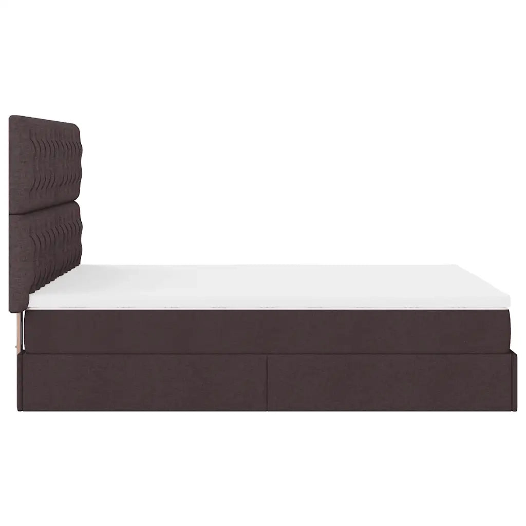 Struttura Letto Pouf con Materasso 140x200 cm in Tessuto 3313247