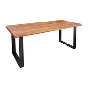 Table LODEN – Rettangolare 160 cm – Legno Sheesham e metallo – Stile industriale