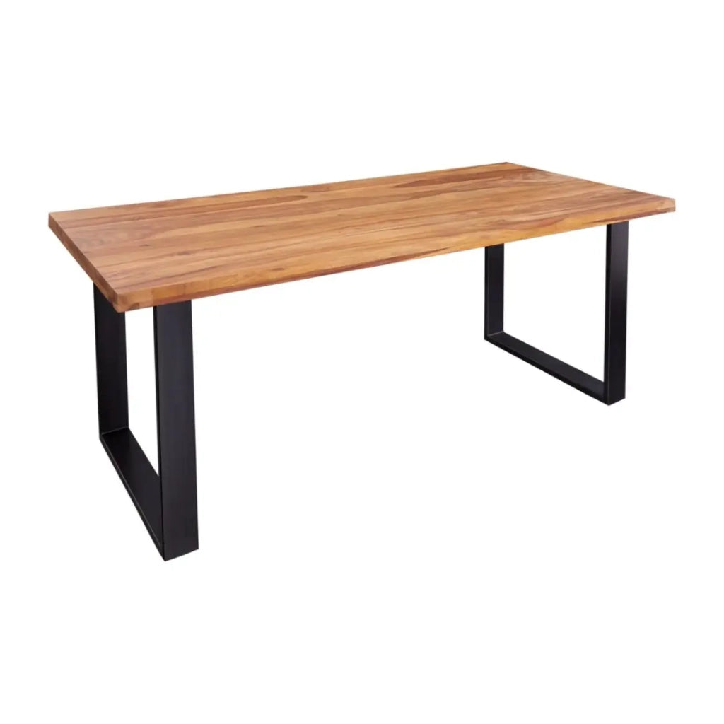 Table LODEN – Rettangolare 160 cm – Legno Sheesham e metallo – Stile industriale