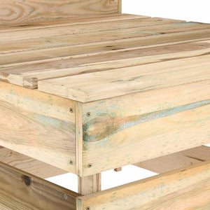Divano Centrale da Giardino su Pallet Legno di Pino Impregnato 316200