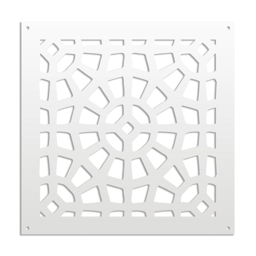 SANPIETRINI - Pannello in PVC traforato - Parasole Misura: 48x48 cm, Colore: bianco