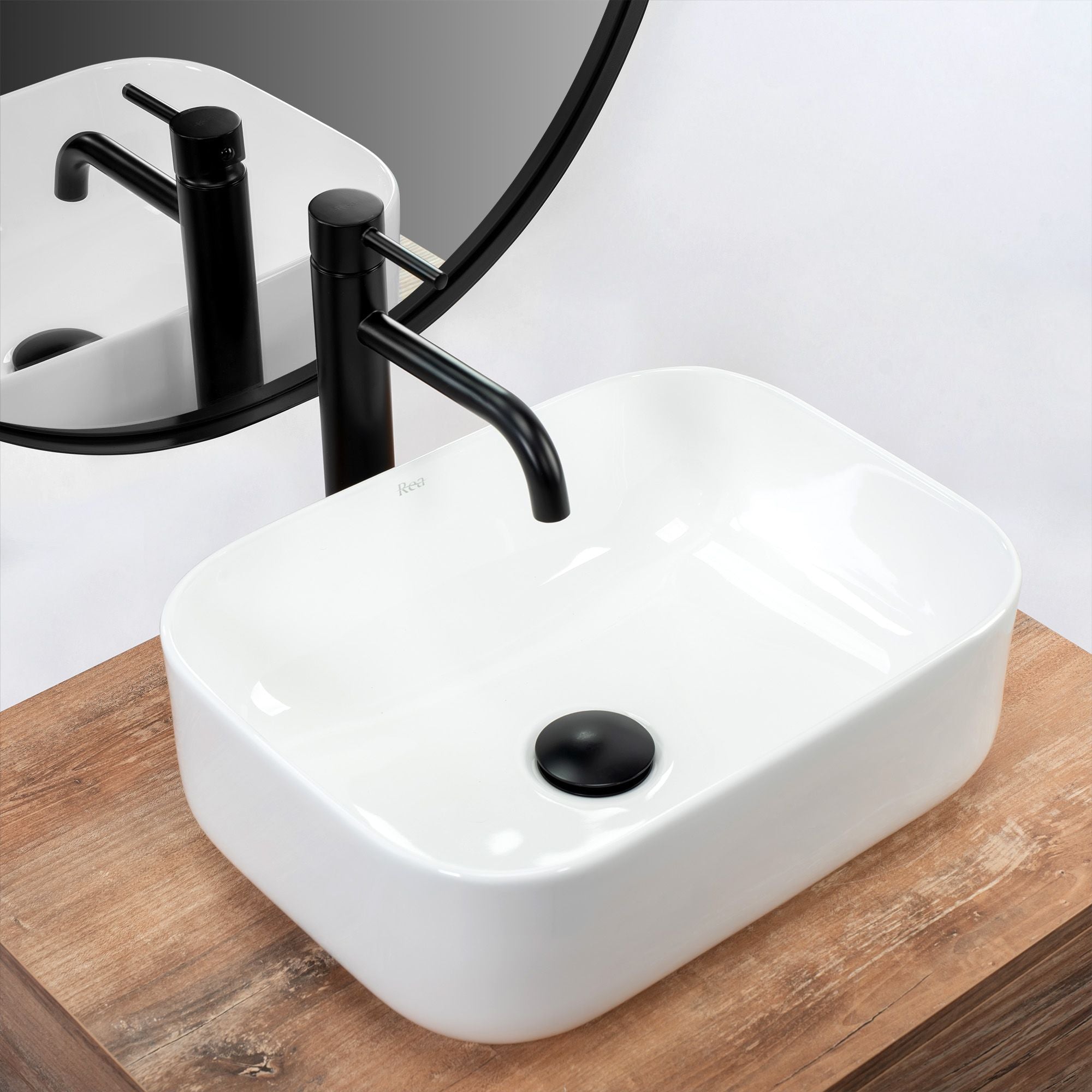 Lavabo Da Appoggio Rea Demi Mini White
