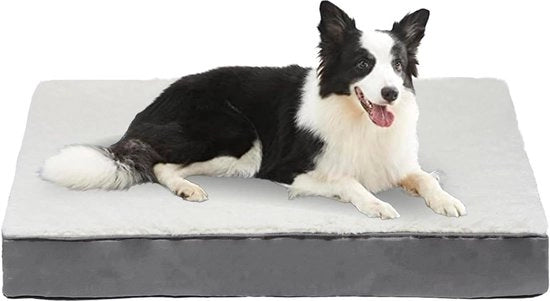 Cuscino per cani ortopedico - Piuma - Rivestimento impermeabile - Materasso per cani a forma di uovo - Per cani grandi - Cuscino per cani in scatola - Lavabile - Antiscivolo