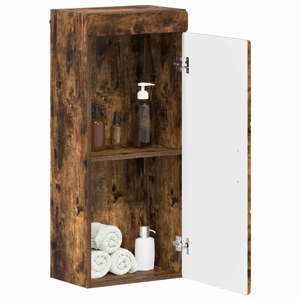 Armadio da bagno a muro TULUM Rovere fumé 37 x 24,5 x 86 cm