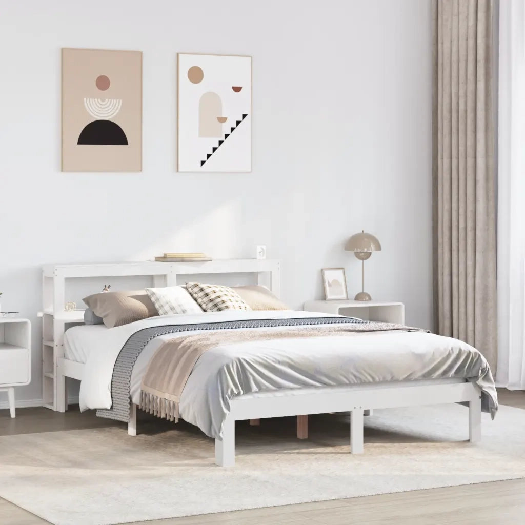 Giroletto con Testiera senza Materasso Bianco 120x200 cm 3306046