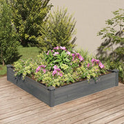 Fioriera Giardino con Fodera Grigia 120x120x25cm Massello Abetecod mxl 129264