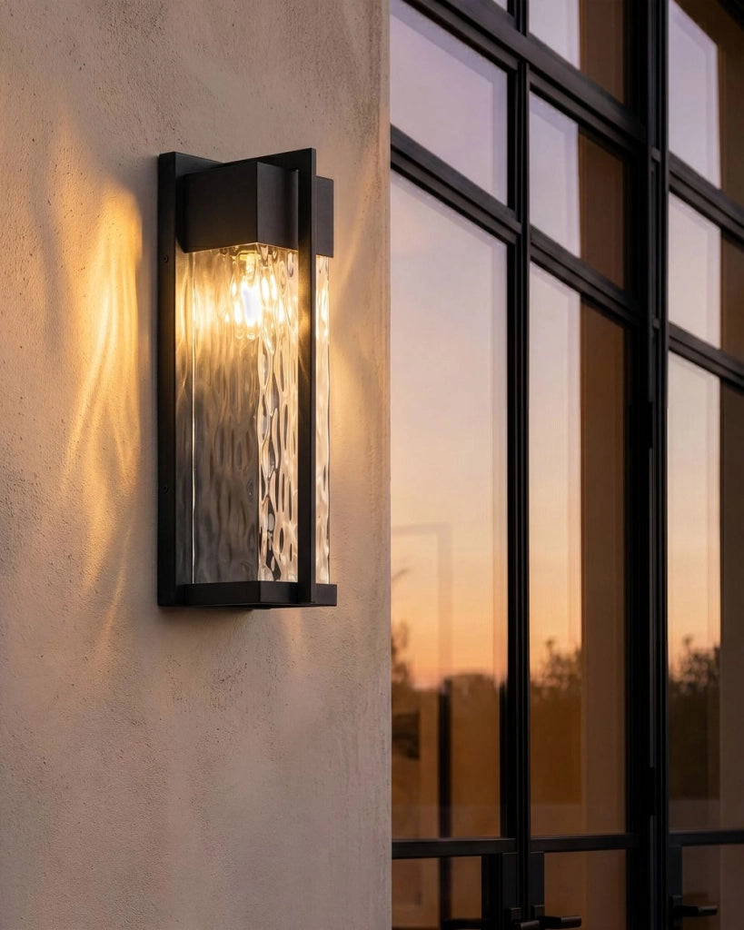 Lampada da Parete da Esterno in Metallo Nero Stile Tradizionale