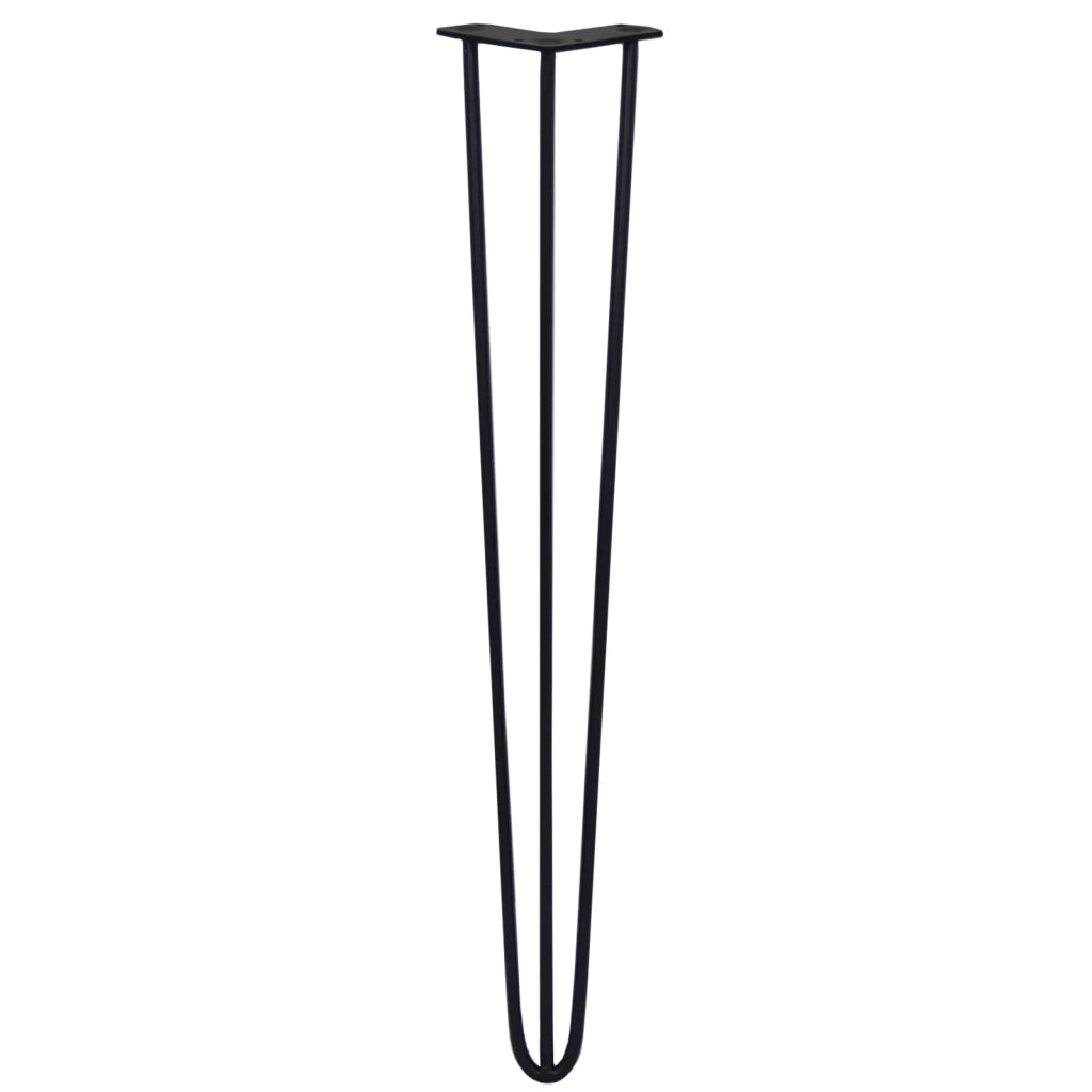 4 Gambe per Tavolo a Forcina SkiSki Legs 71cm Acciaio Nero 3 Rebbi 10mm