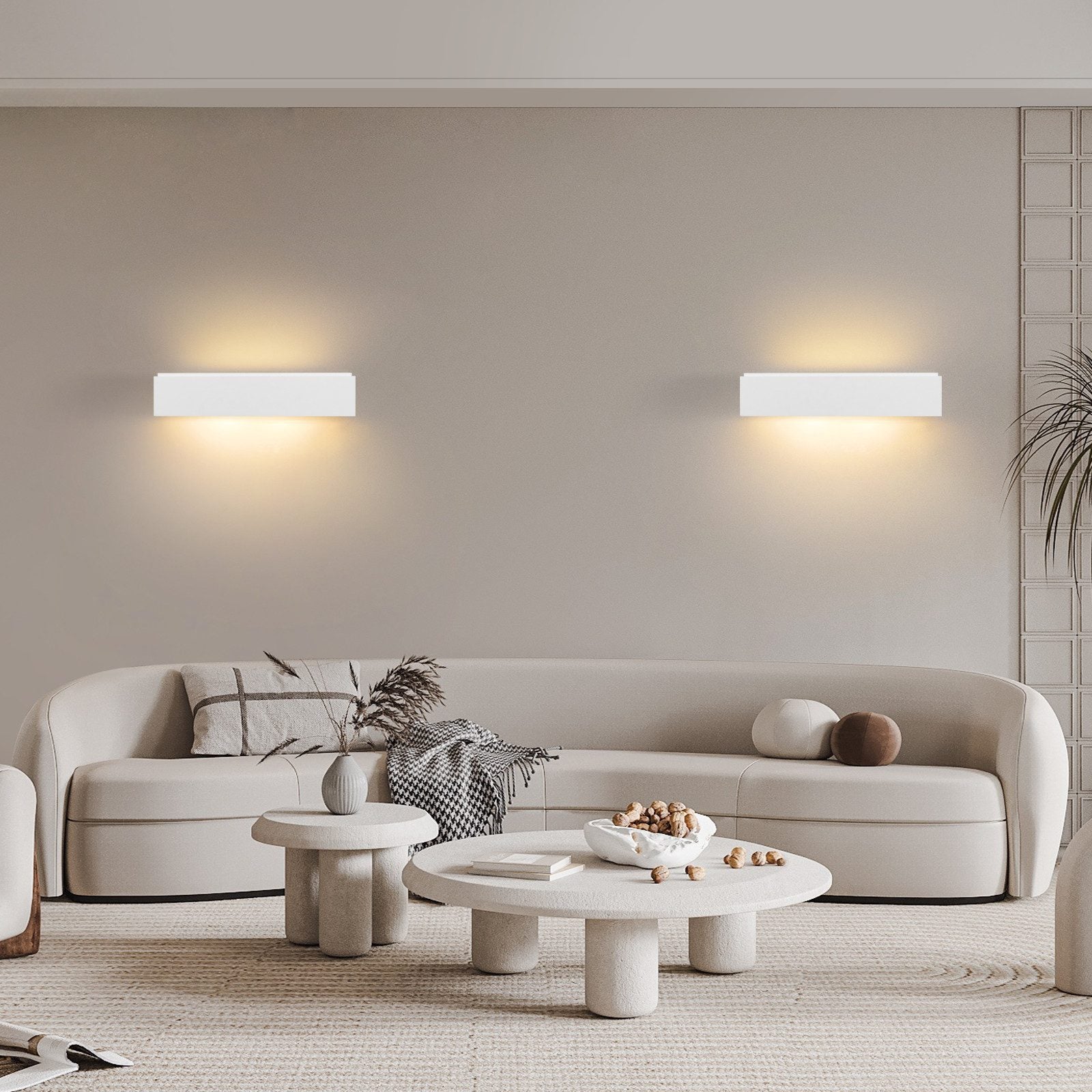 ZMH Applique G9 Lampada in gesso bianco per camera da letto corridoio scale