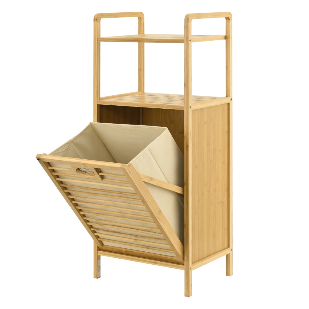 Mobiletto per lavanderia con sacco e ripiano Rendalen 40 x 30 x 95 cm 03_0008786