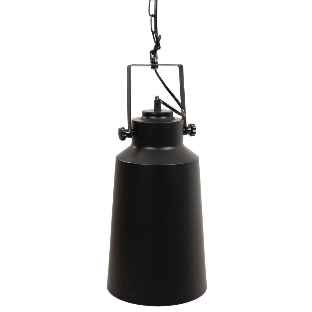 Plafoniera in metallo nero 19,5x19,5x34/123h