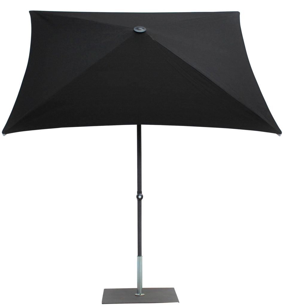 Ombrellone da Giardino 2x2 m Palo Ø38 mm in Alluminio Tessuto Olefin Trend Nero