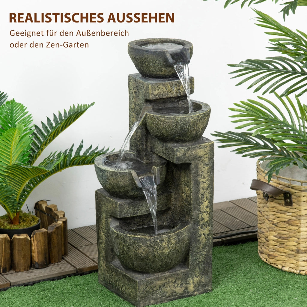 Fontana da giardino ¨C zephmum ¨C Grigio 25x24x60 cm
