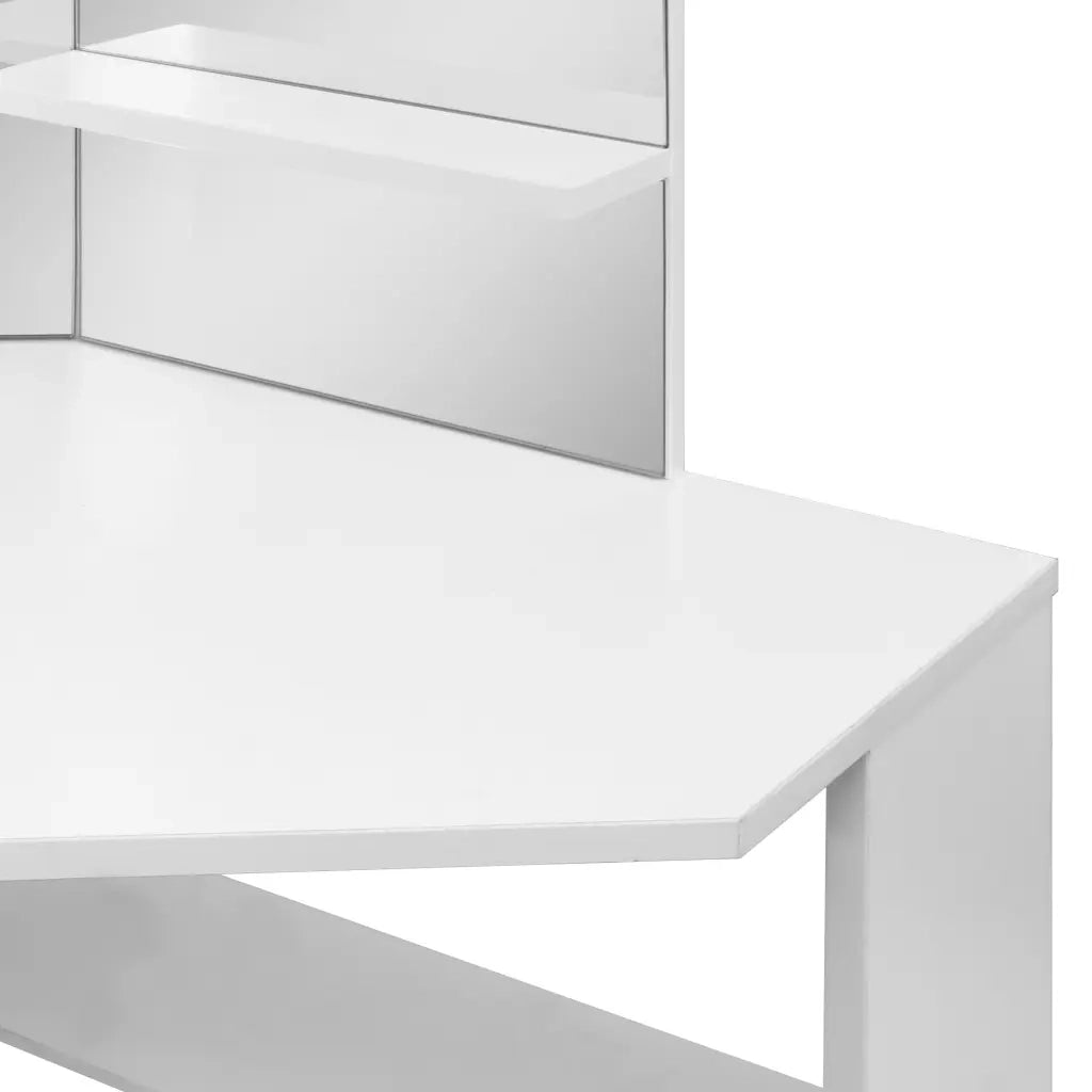 Toeletta Tavolino da Trucco ad Angolo Bianco cod mxl 66508