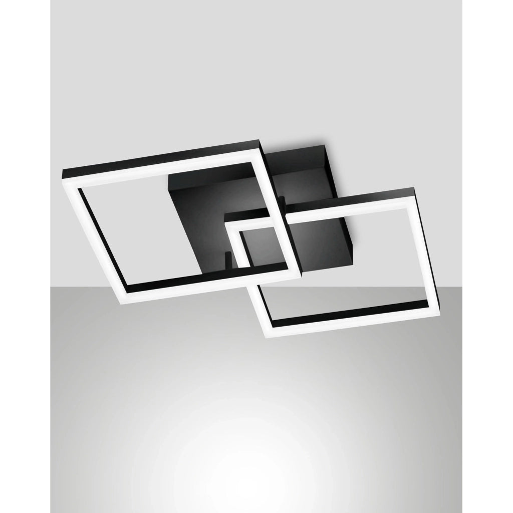 Bard Applique Nera 2 Luci Fabas Collezione Bard Design Moderno e Dimmerabile