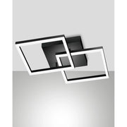 Bard Applique Nera 2 Luci Fabas Collezione Bard Design Moderno e Dimmerabile