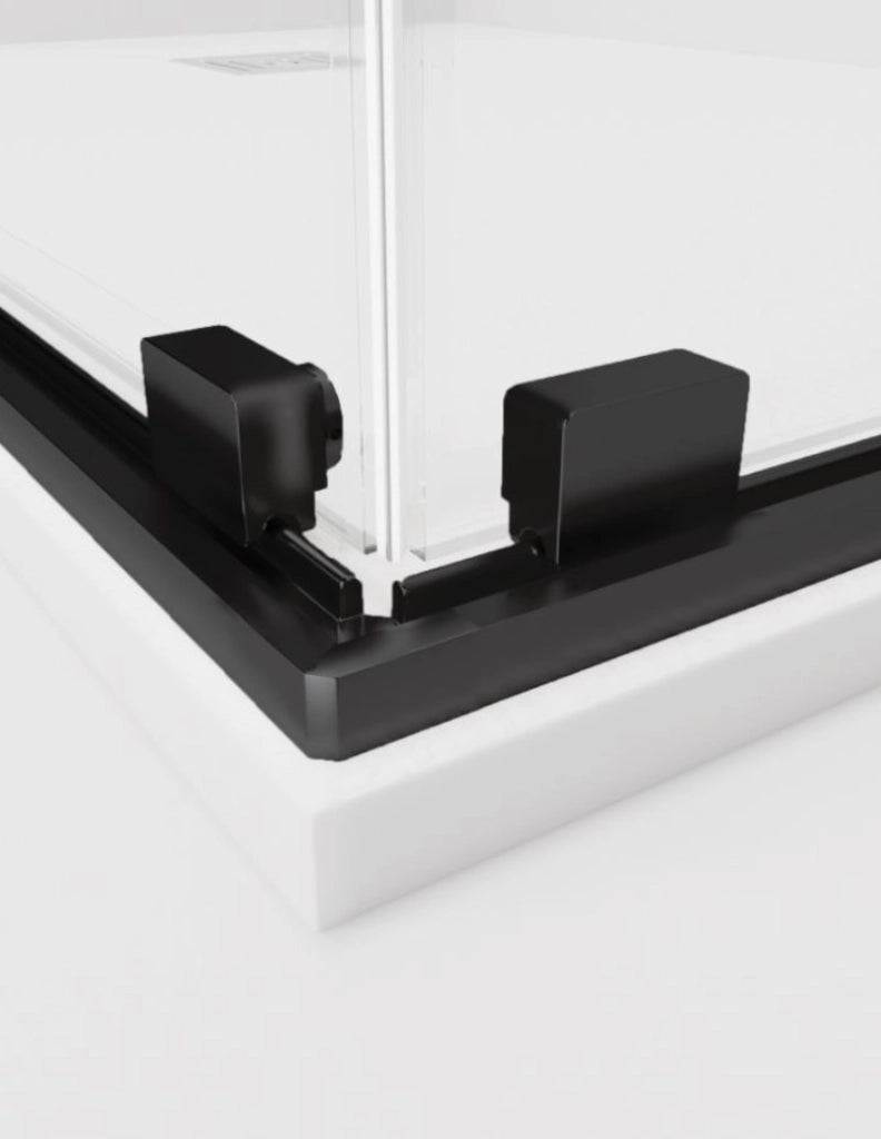 Box doccia ingresso angolare 2+2 ABANTE (TWENTY) 75x75 cm Nero