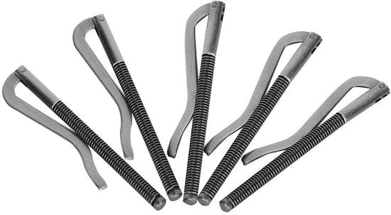 Fermo denaro 80 mm - 5 pezzi - Alta qualità acciaio galvanizzato - Antiruggine - Progetto semplice - Duraturo e stabile - Clip portafoglio