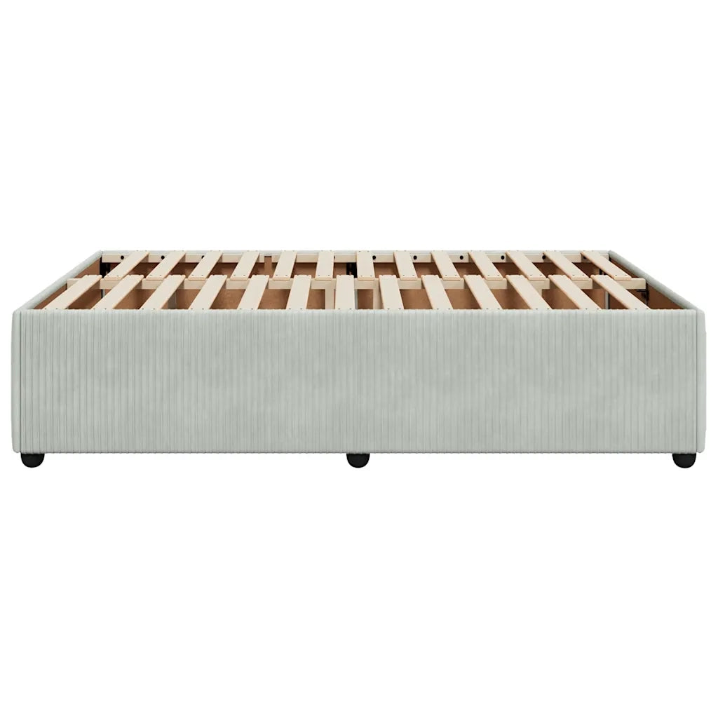 Giroletto senza Materasso Grigio Chiaro 140x190 cm Velluto
