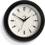 Orologio da Muro a Controllo Manuale, Design Retro, Ideale per la Cucina, Ufficio Casa, Camera da Letto 25cm (Nero)