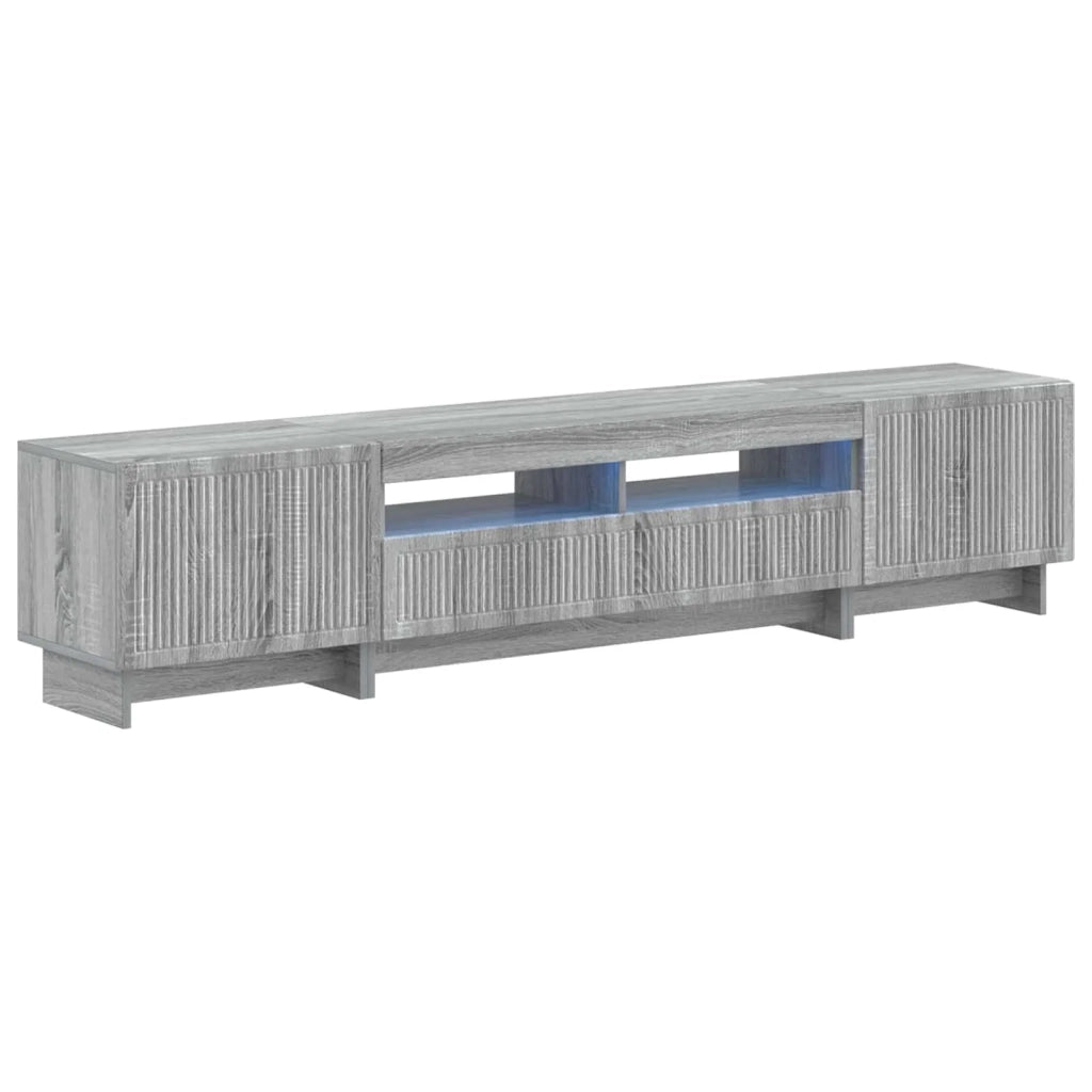 Mobile TV LED a 5 pezzi Sonoma grigio Legno ingegnerizzato 3416424