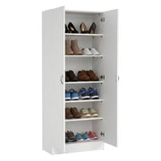 Scarpiera Erinni, Mobile portascarpe, Armadio da ingresso multiuso, Mobiletto per calzature, 69x35 h170 cm, Bianco