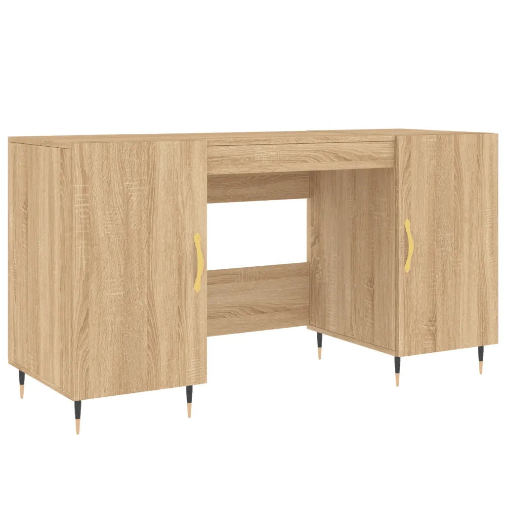 Scrivania | Tavolo da Ufficio Rovere Sonoma 140x50x75 cm in Legno Multistrato
