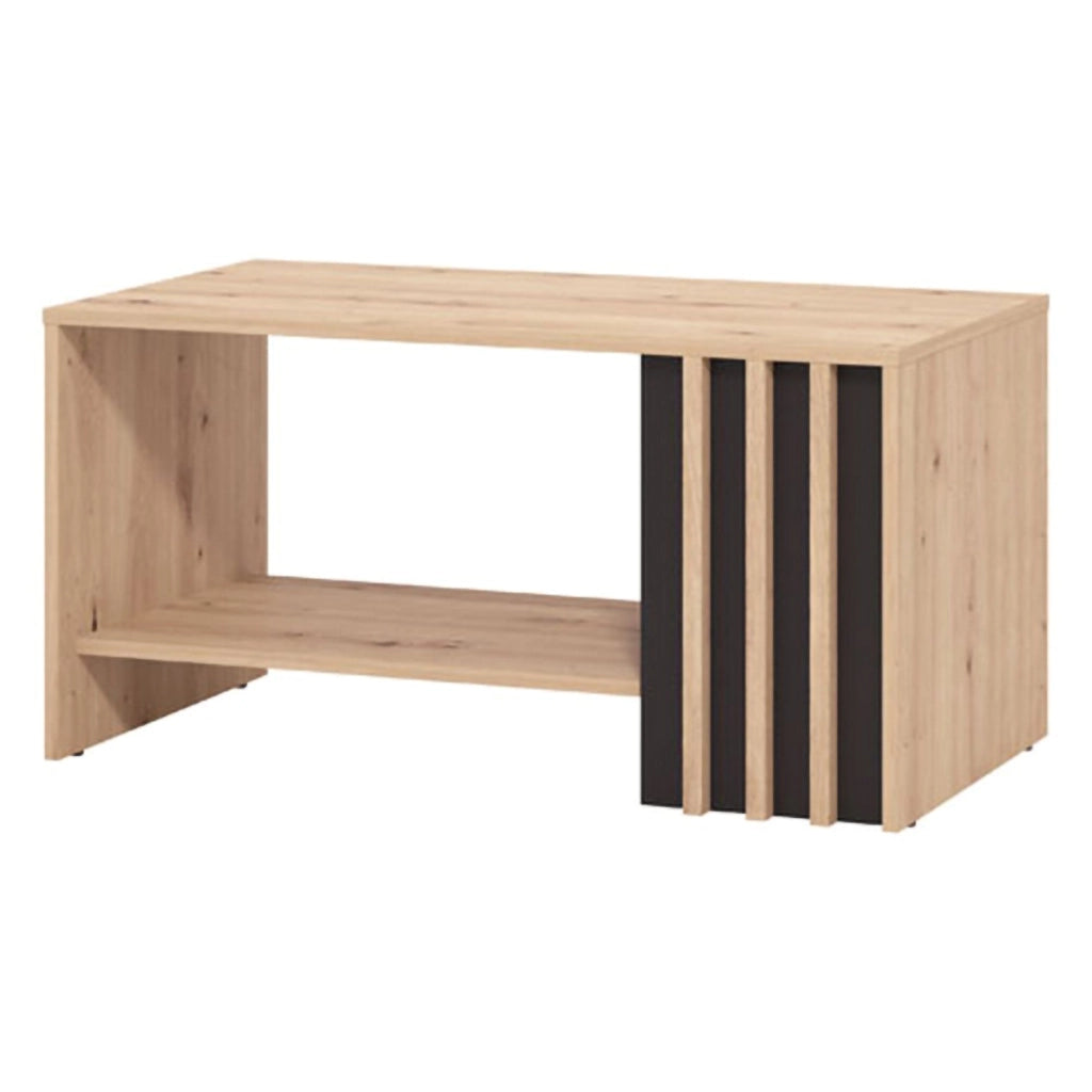 Tricerro, Tavolino da Salotto un Vano, 90x49.5x45.5h cm Marrone Rovere Nodi