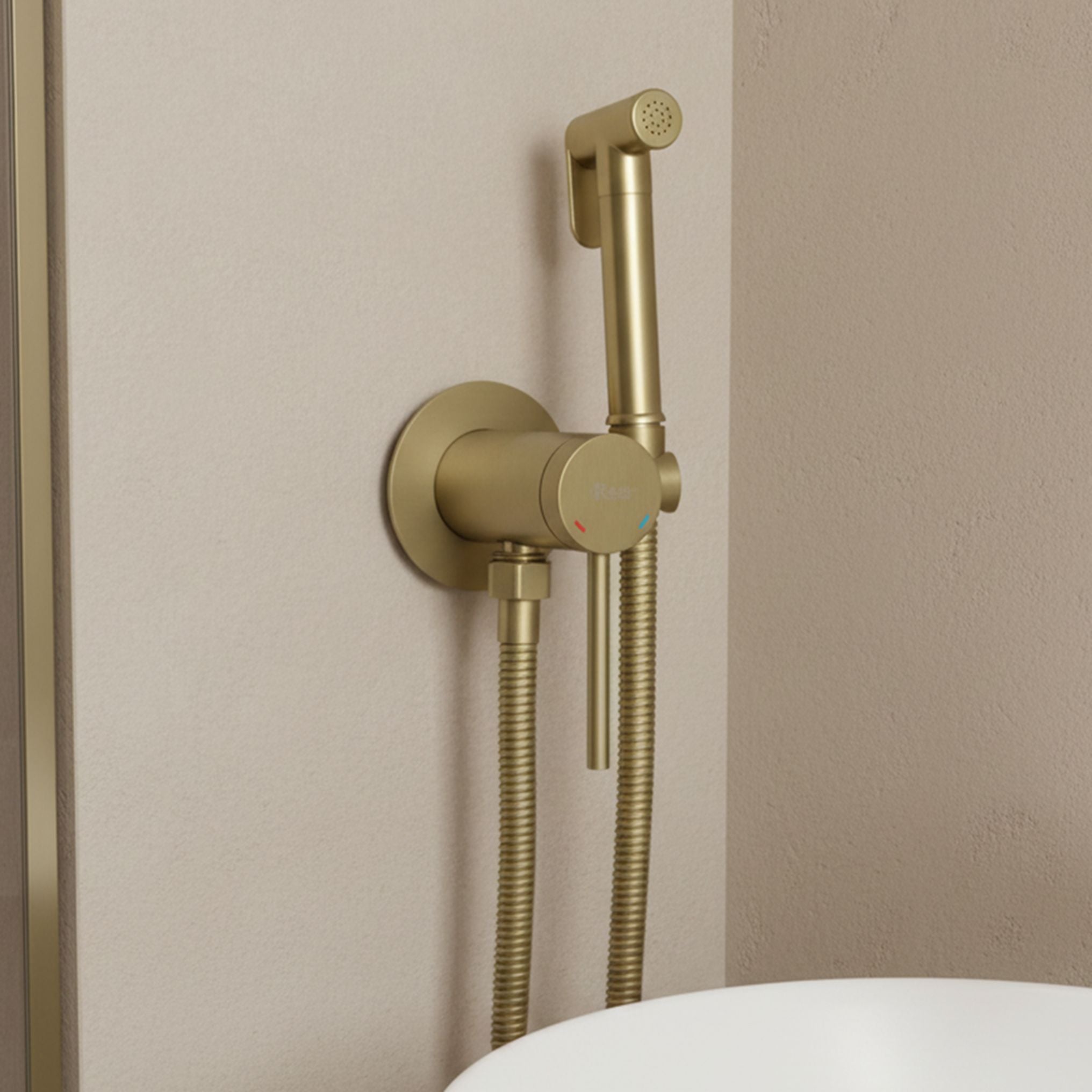 Rubinetto Bidet Rea Foss Clif Brush Gold