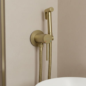 Rubinetto Bidet Rea Foss Clif Brush Gold