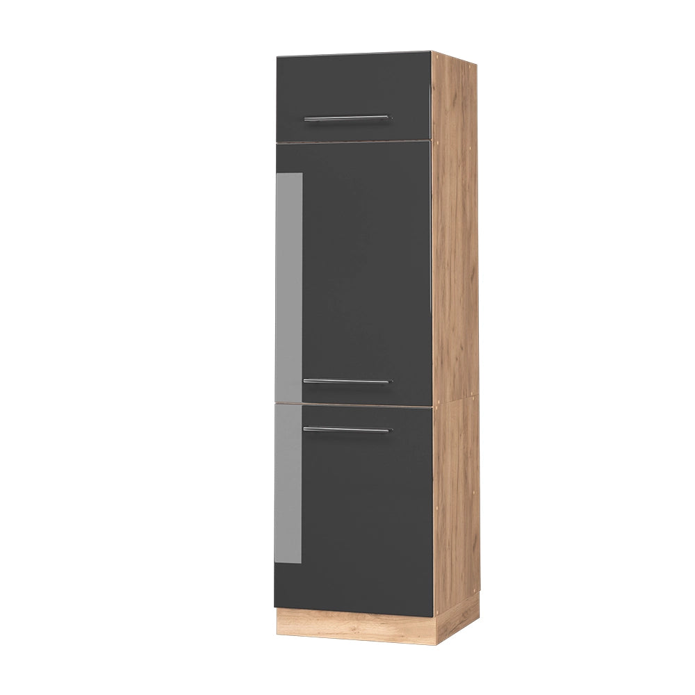 Vicco Armadio frigorifero Antracite lucido 60 cm