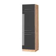 Vicco Armadio frigorifero Antracite lucido 60 cm