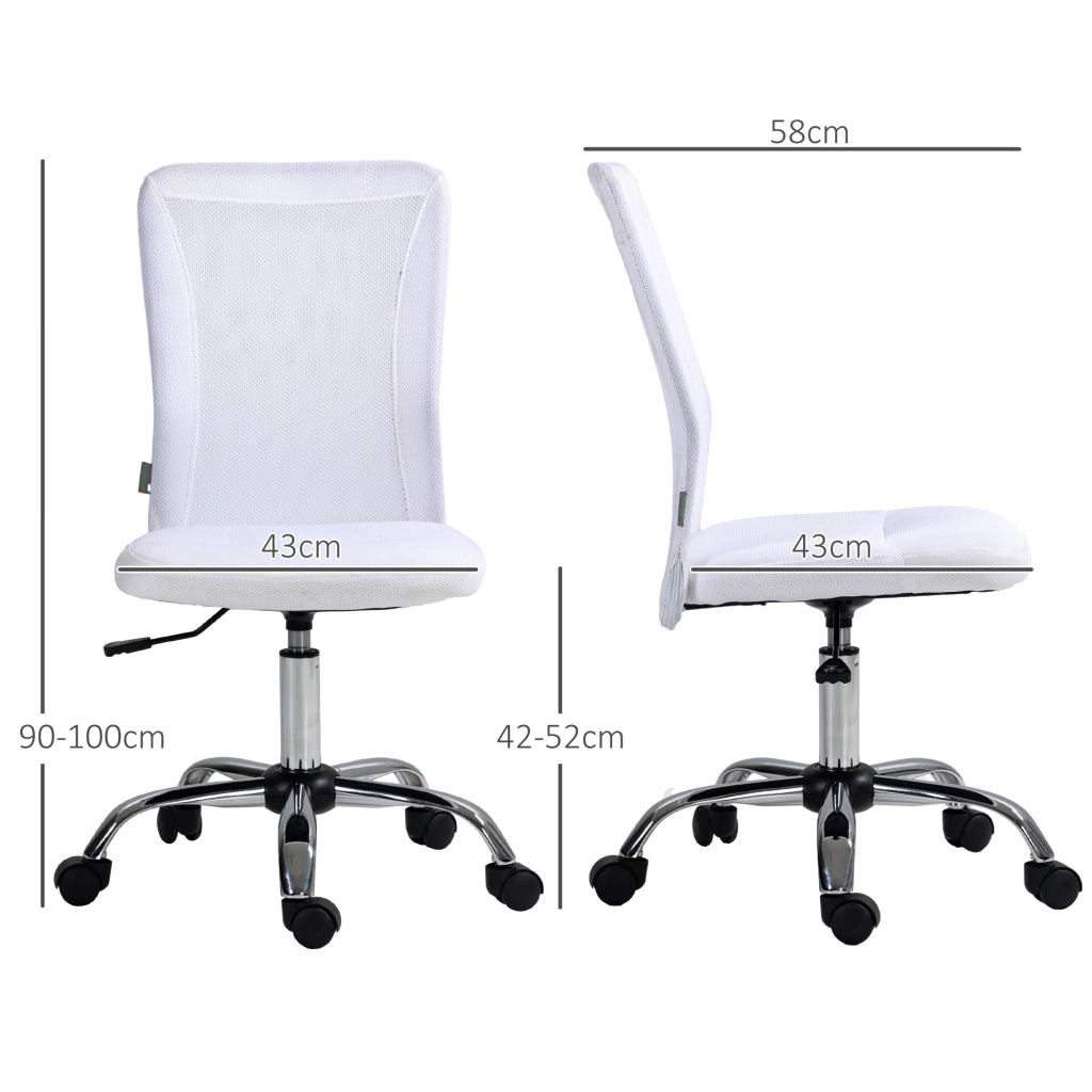 Sedia da ufficio ergonomica altezza regolabile ¨C zephmum ¨C rivestimento maglia bianco