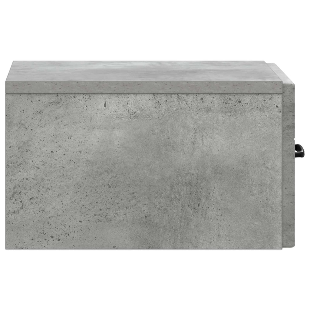 Mobiletto da notte a muro Grigio Cemento 34,5 x 33 x 20 cm 898941