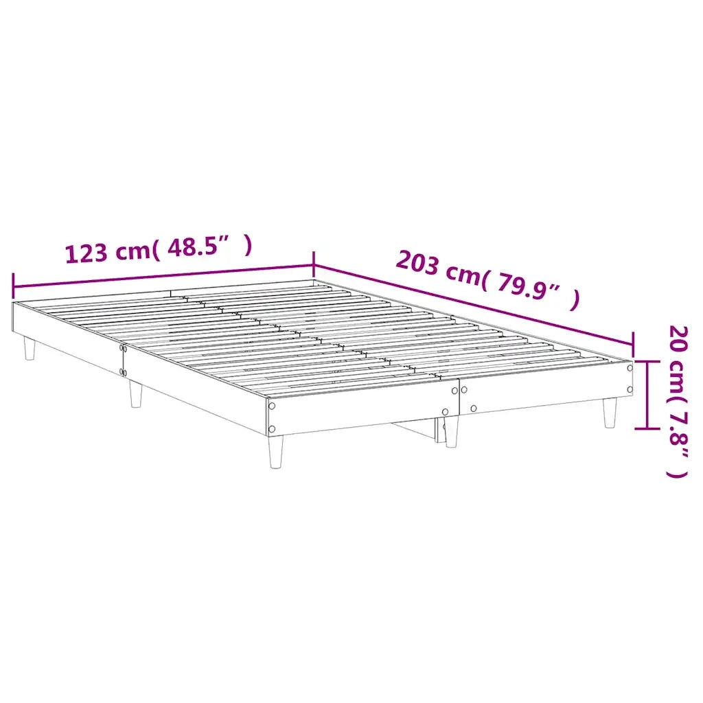 Giroletto-Struttura Letto Bianco 120x200 cm in Legno Multistrato 792987