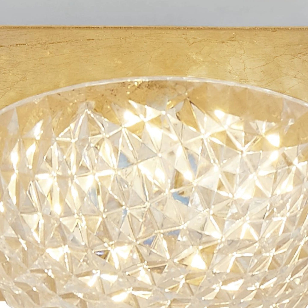 Plafoniera Contemporanea Celestia Acciaio Oro Policarbonato Bianco Led 6,5 3000K
