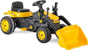 Trattore Ruspa a Pedali per Bambini 125x51x51 cm Giallo