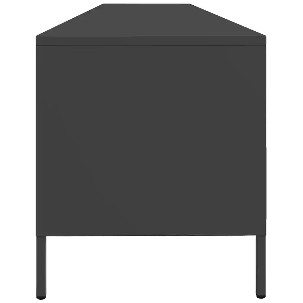 Mobile TV Nero 202x39x43,5 cm in Acciaio Laminato a Freddo 3307155
