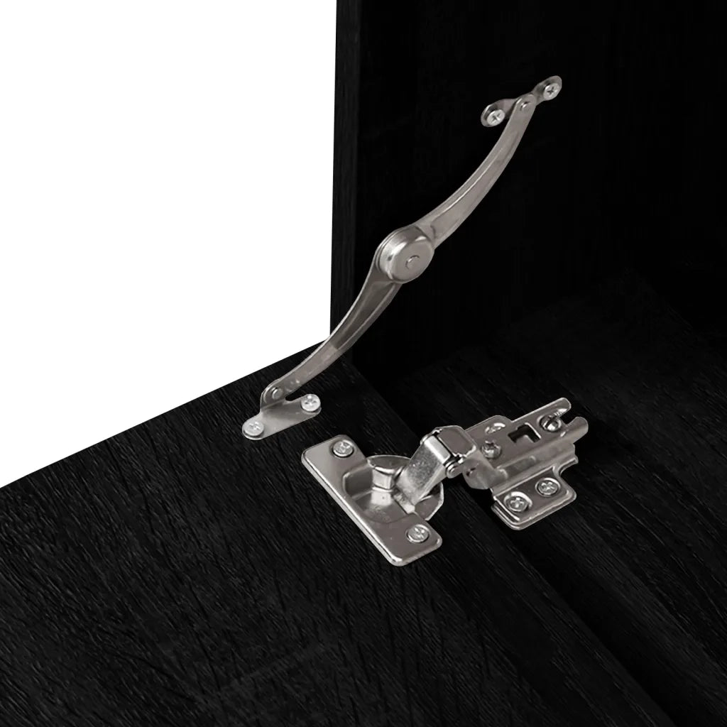 Set Mobili da Bagno | Armadio da bagno 6 pz Nero in Legno Multistrato