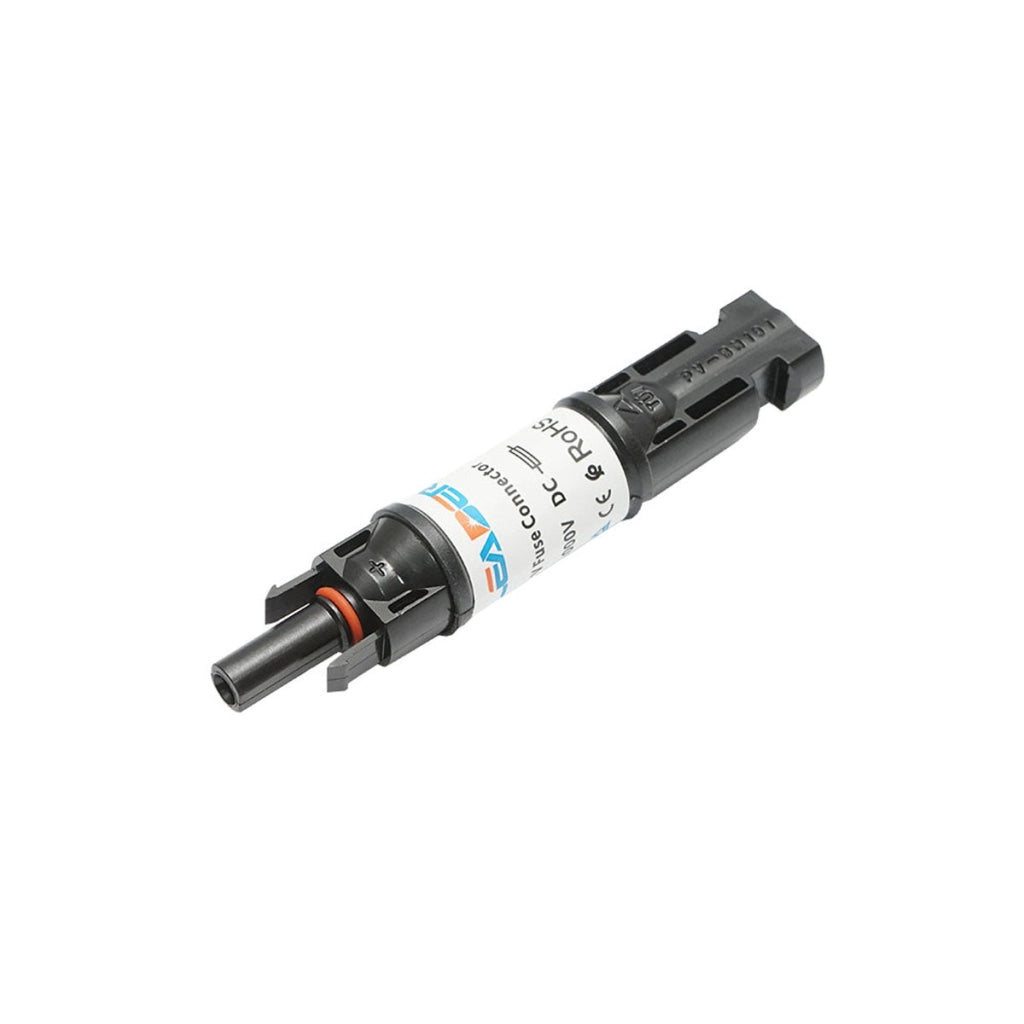 Connettore MC4 con fusibile 10x38mm, 10A, 1000V DC per impianti solari fotovoltaici IP67 Leader