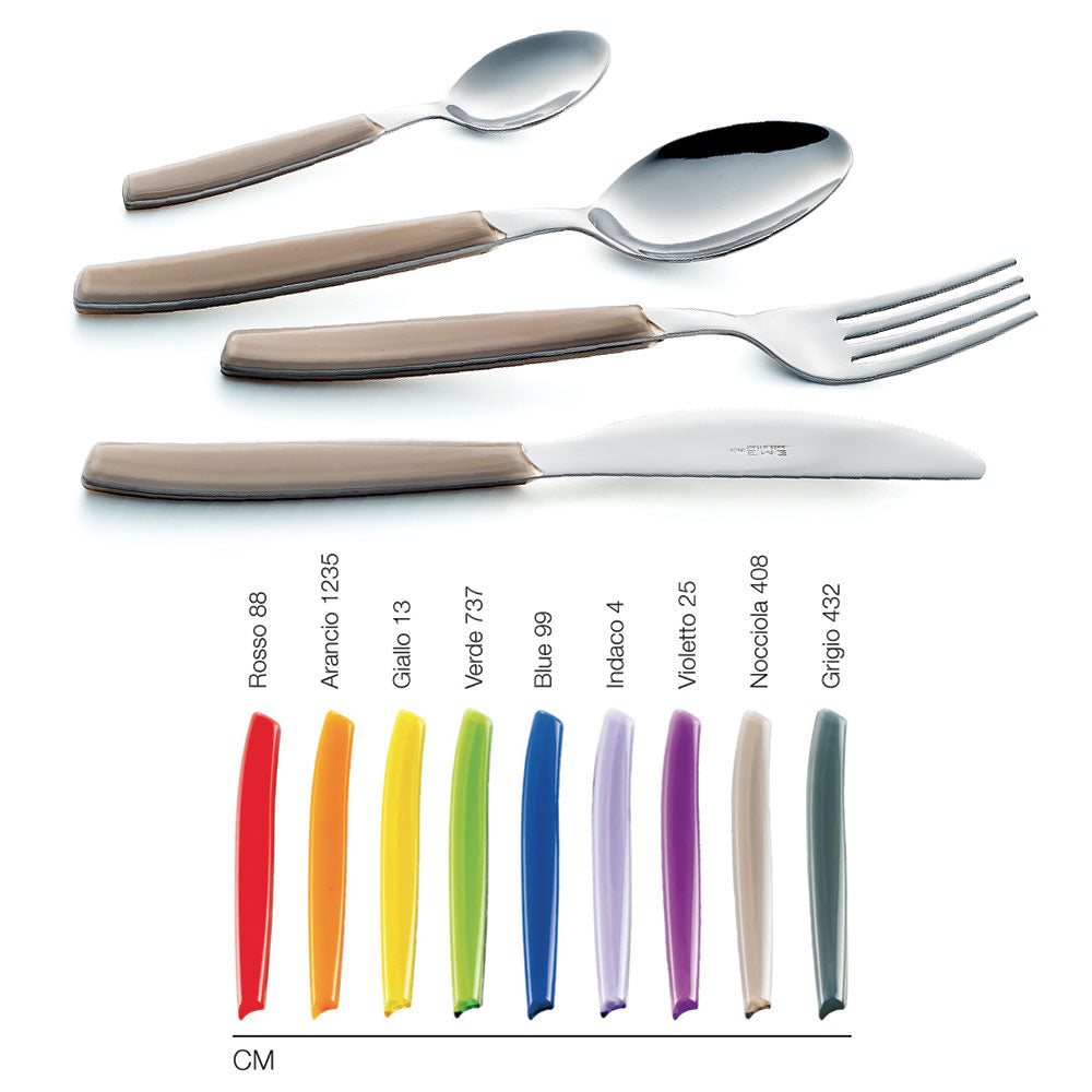 Servizio Set di Posate 24 pezzi in Acciaio Inox Eme Cromo Rosso 88