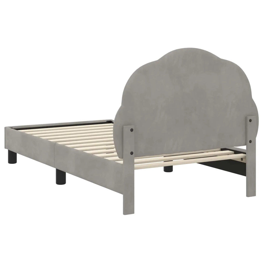 Struttura letto bambini con testata Grigio Chiaro 80 x 160 cm