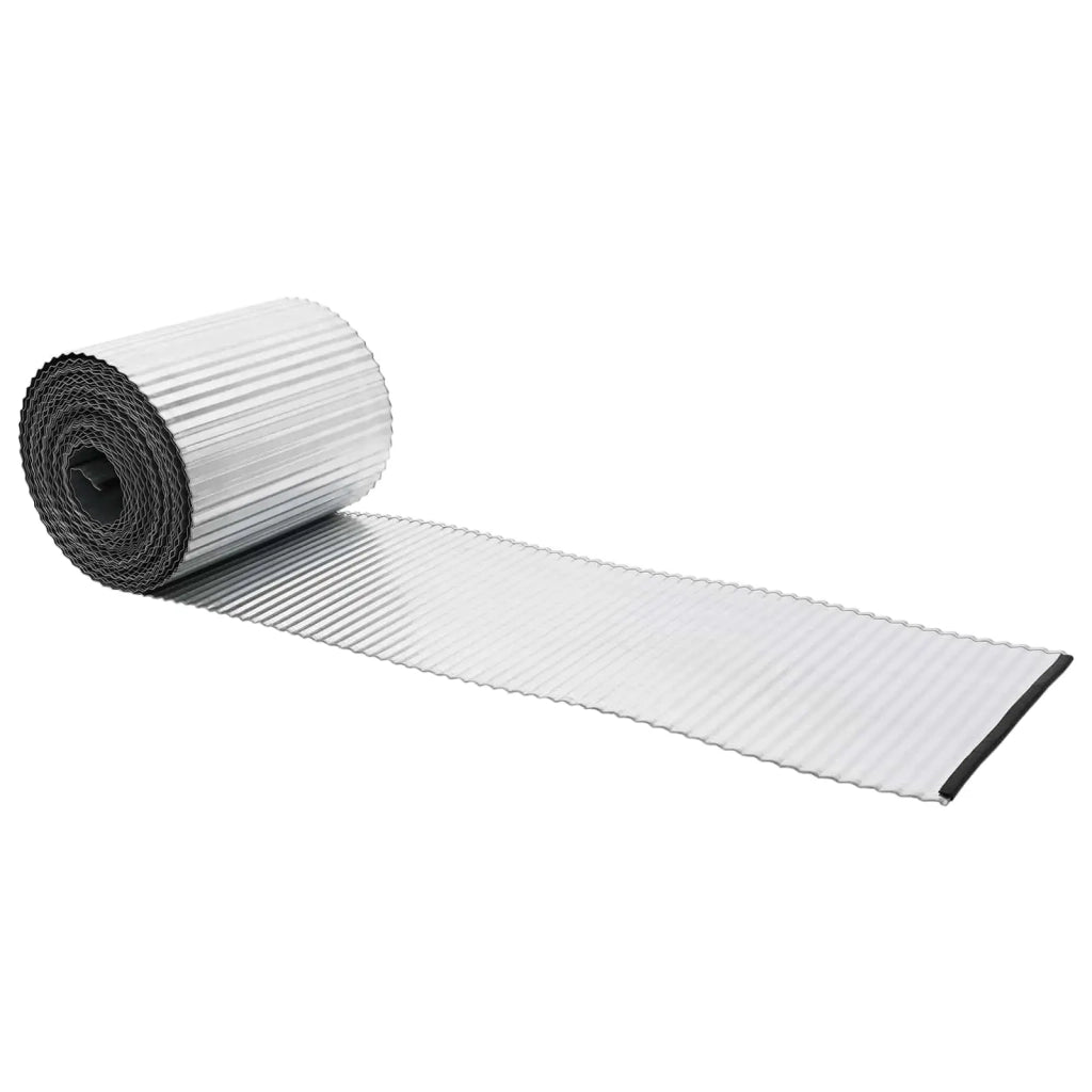 Bordura per Prato 5 m x 25 cm Acciaio zincato Argento 42030316