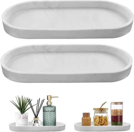Set di asciugamani per bagno da 2 pezzi - Asciugamani per bagno decorativi - Contenitore di stoccaggio in silicone - Organizzatore - Resistente all'umidità 25 x 11 x 2 cm - Cassa di stoccaggio