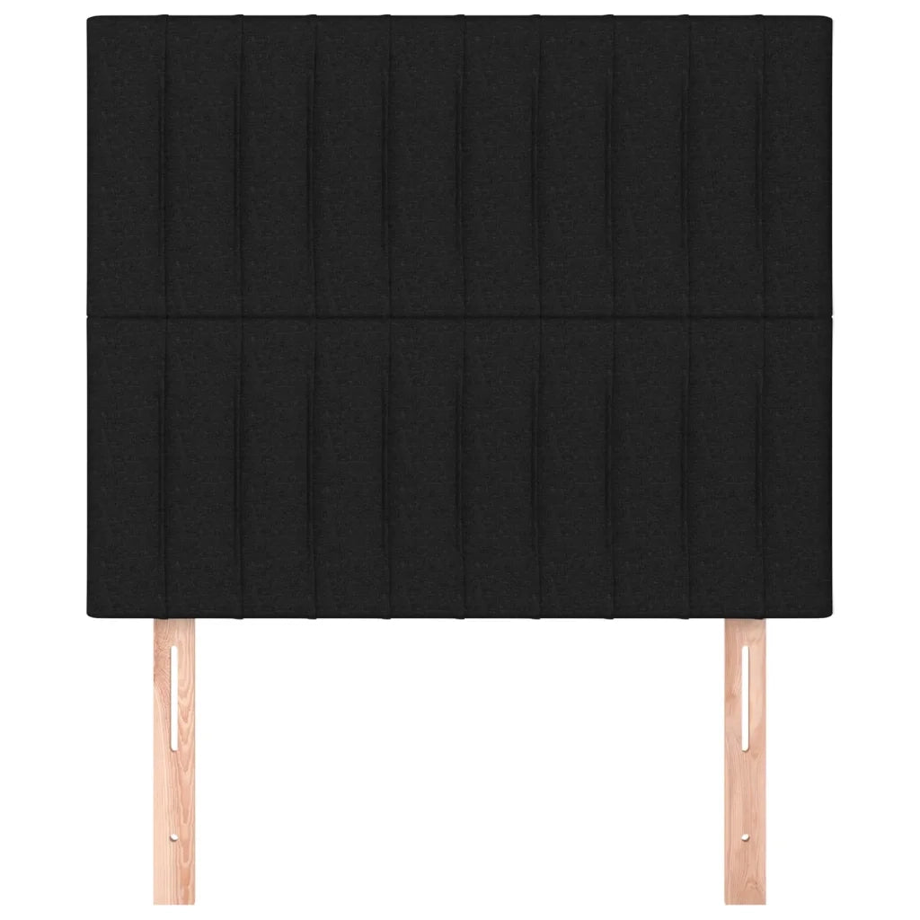 Testiera | Testata Nera 100x5x118/128 cm Tessuto