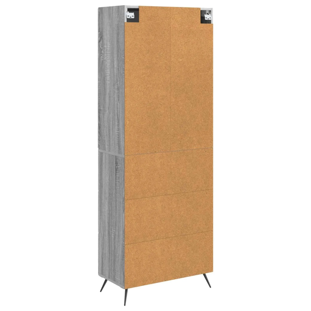 Set di armadi 2 pcs Sonoma grigio 66 x 34,5 x 90 cm