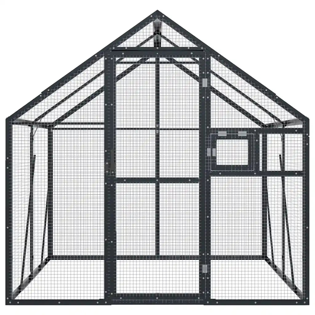 Voliera Antracite 1,79x2x1,85 m in Alluminio CFW8700782