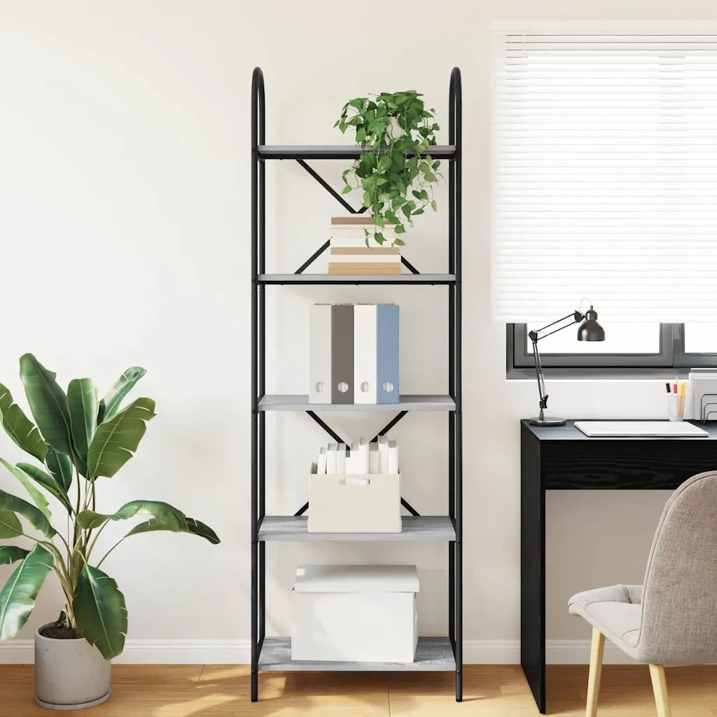 Libreria Grigio Sonoma 60 x 30 x 183 cm Legno multistrato 879908