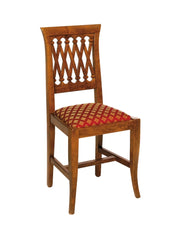 Sedia in legno di noce tinta noce seduta imbottita - Mobili 2G