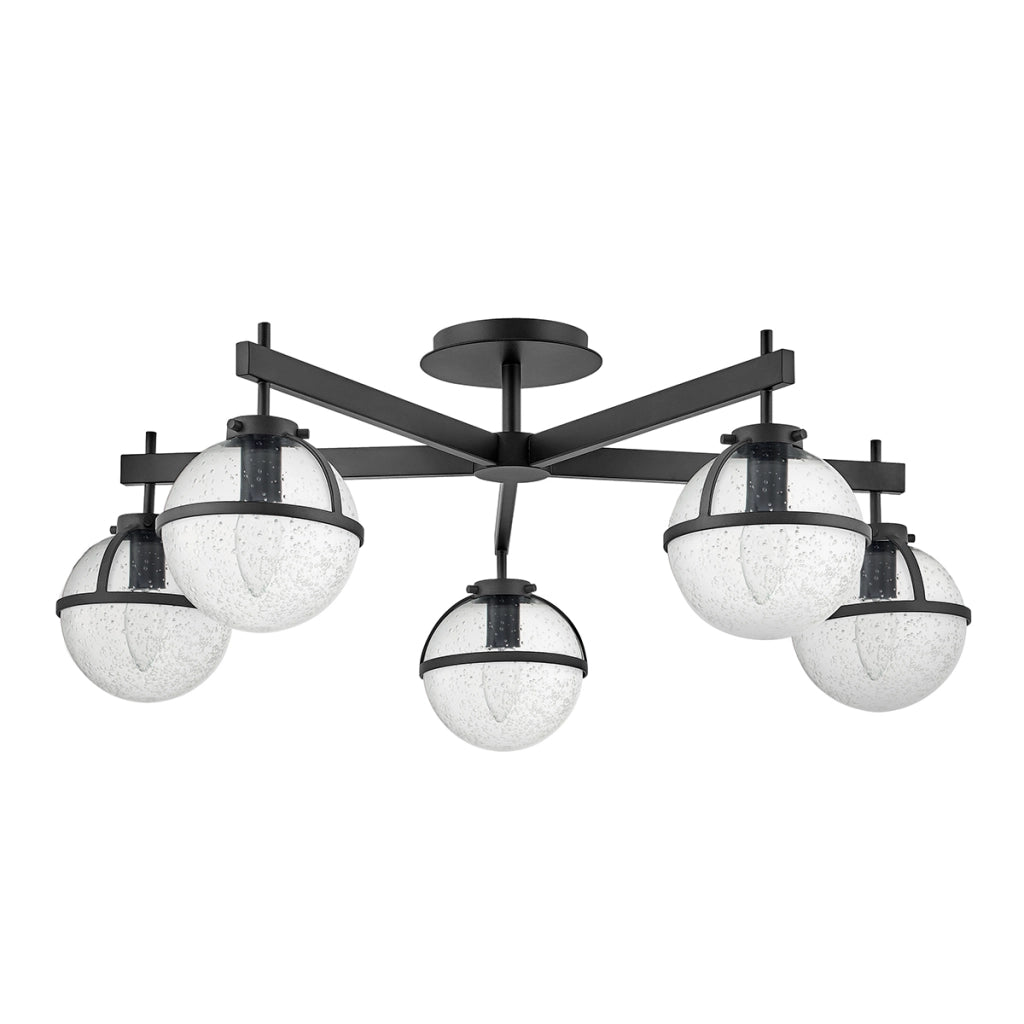 Lampada sospesa Hinkley Hollis nera Ø81cm 5xE14 IP44